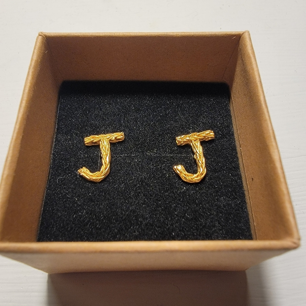 "J" earrings